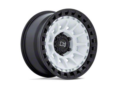 Black Rhino Barrage Gloss White on Matte Black Wheel; 17x8.5; -10mm Offset; 5x127mm Bolt Pattern; 71.50mm Hub Bore