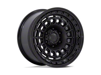 Black Rhino Sahara Matte Black with Gloss Black Lip Wheel; 17x9; -12mm Offset