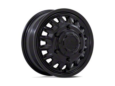 Black Rhino Aliso Dually Matte Black Wheel; 16x6; 110mm Offset; 6x205mm Bolt Pattern; 161mm Hub Bore