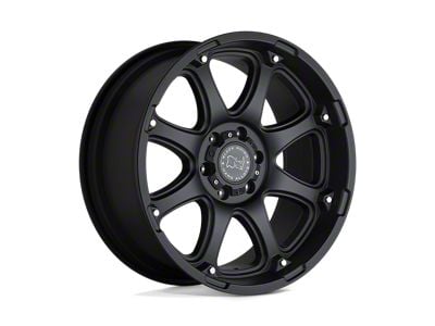 Black Rhino Glamis Matte Black Wheel; 17x9; 12mm Offset; 6x139.7mm Bolt Pattern; 112.10mm Hub Bore