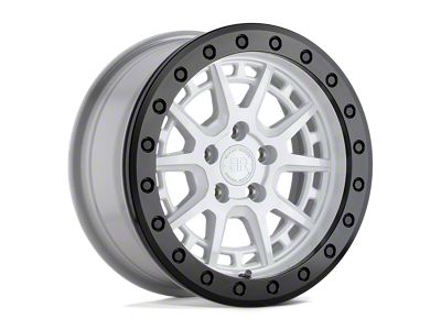 Black Rhino Gravel Beadlock Gloss White with Black Ring and Bolts Wheel; 15x7; 15mm Offset; 5x100mm Bolt Pattern; 72.56mm Hub Bore