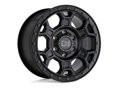 Black Rhino Midhill Matte Black with Gunmetal Bolts Wheel; 16x8; 45mm Offset; 6x130mm Bolt Pattern; 84.10mm Hub Bore