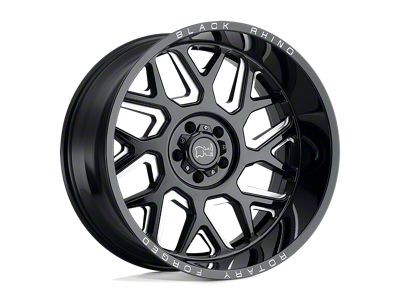 Black Rhino Reaper Gloss Black Milled Wheel; 22x11.5; -44mm Offset; 5x127mm Bolt Pattern; 71.50mm Hub Bore