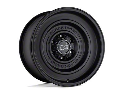 Black Rhino Solid Matte Black Wheel; 17x9.5; -18mm Offset; 5x127mm Bolt Pattern; 71.50mm Hub Bore