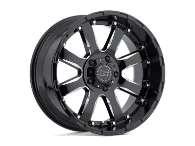 Black Rhino Sierra Gloss Black Milled Wheel; 22x10; 12mm Offset