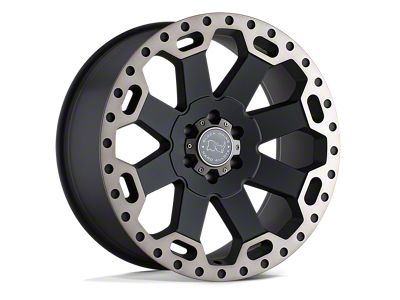 Black Rhino Warlord Matte Black with Machined Dark Tint Lip Wheel; 17x9; 12mm Offset