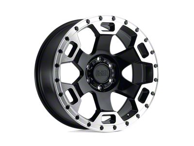 Black Rhino Gauntlet Gloss Black Machined Wheel; 20x9; 12mm Offset; 6x139.7mm Bolt Pattern; 112.10mm Hub Bore