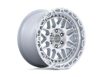 Black Rhino Holcomb Gloss Silver with Mirror Cut Face Wheel; 18x9.5; 18mm Offset; 6x114.3mm Bolt Pattern; 76.10mm Hub Bore