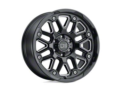 Black Rhino Hollister Gloss Black with Milled Spokes Wheel; 17x9.5; -18mm Offset; 5x127mm Bolt Pattern; 71.50mm Hub Bore