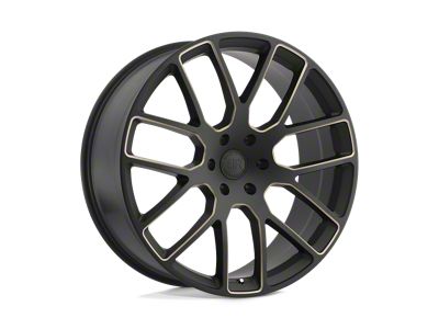 Black Rhino Kunene Matte Black with Dark Tint Milled Spokes Wheel; 24x10; 30mm Offset
