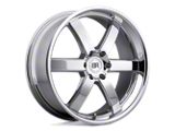 Black Rhino Pondora Chrome Wheel; 20x8.5; 18mm Offset; 6x139.7mm Bolt Pattern; 112.10mm Hub Bore