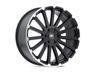 Black Rhino Spear Matte Black with Matte Machined Edge Wheel; 22x9.5; 30mm Offset
