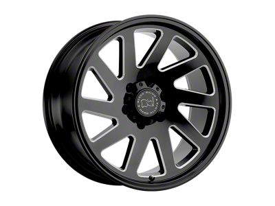 Black Rhino Thrust Gloss Black with Milled Spokes Wheel; 22x12; -44mm Offset; 8x180mm Bolt Pattern; 125.10mm Hub Bore