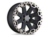 Black Rhino Warlord Matte Black with Machined Dark Tint Lip Wheel; 17x9; -12mm Offset