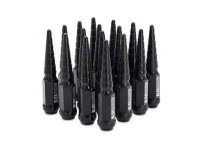 BLOX Racing Spike Forged Lug Nuts - Flat Black 12