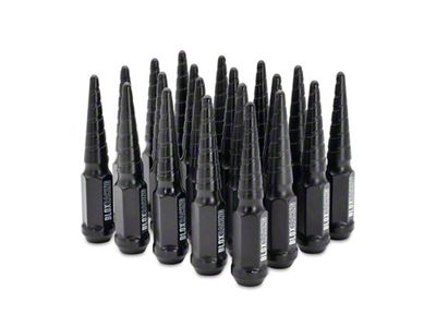 BLOX Racing Spike Forged Lug Nuts - Flat Black 12 x 1.25mm - Set of 20
