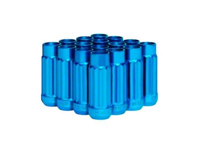BLOX Racing Tuner 12P17 Steel Lug Nuts - Blue 12x1.25