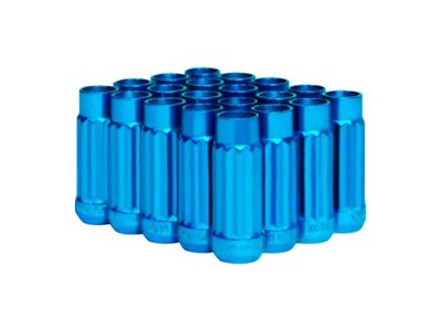BLOX Racing Tuner 12P17 Steel Lug Nuts - Blue 12x1.25