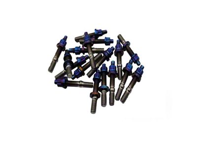 BLOX Racing Xtreme Burnt Titanium Studs M8x1.25x65mm 9 Piece Set - BXFL-00309-9-TI-B