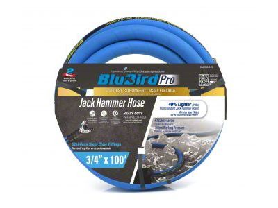 BluBird Pro Rubber Jack Hammer Air Hose Assembly; 3/4-Inch x 100-Foot