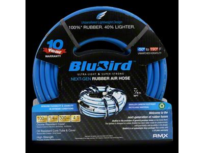 BluBird Fastfix Edition Rubber Air Hose; 1/4-Inch x 100-Foot