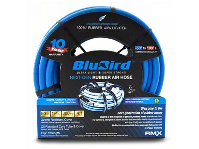 BluBird Rubber Air Hose Assembly; 1/4-Inch x 50-Foot