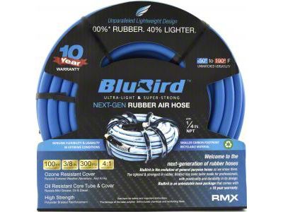 BluBird Rubber Air Hose Assembly; 3/8-Inch x 100-Foot