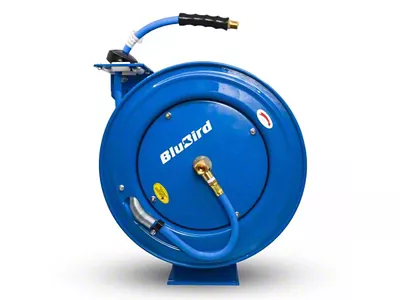 BluBird Rubber Air Hose Reel Assembly; SA 1/2-Inch x 25-Foot