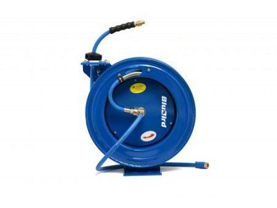BluBird Rubber Air Hose Reel Heavy Duty Single Arm Assembly; 3/8-Inch x 75-Foot