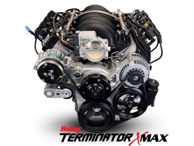 BluePrint Engines Pro Series GM LS 376 C.I. 530 HP Deluxe Dressed Crate Engine with Holley Terminator X EFI System and Natural Pulley Kit