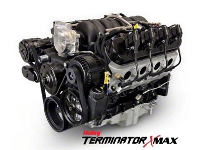 BluePrint Engines Pro Series GM LS 376 C.I. 530 HP Deluxe Dressed Crate Engine with Holley Terminator X EFI System and Black Pulley Kit