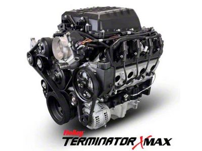 BluePrint Engines Pro Series GM LS 376 C.I. 700 HP Deluxe Dressed Crate Engine with Holley Terminator X EFI System and Black Pulley Kit