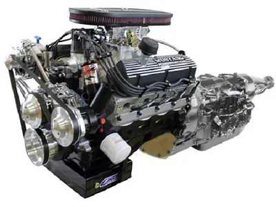 BluePrint Engines Mustang Edition Builder Series Small Block Ford 347 C.I. 415 HP Carbureted Crate Engine and 4R70W Automatic Transmission with Black Pulley Kit