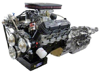 BluePrint Engines Mustang Edition Builder Series Small Block Ford 347 C.I. 415 HP Carbureted Crate Engine and 4R70W Automatic Transmission with Black Pulley Kit
