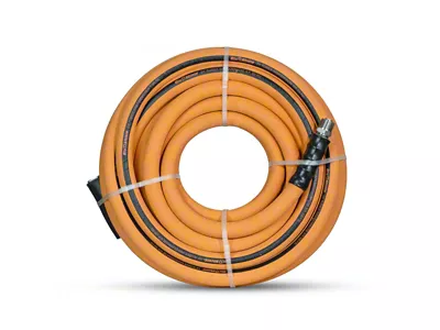 BluShield Rubber Wash Down Hose; 3/4-Inch x 100-Foot; Orange