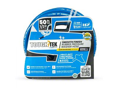 BluShield Tough-Tek Rubber Pressure Washing Hose; 1/2-Inch x 50-Foot