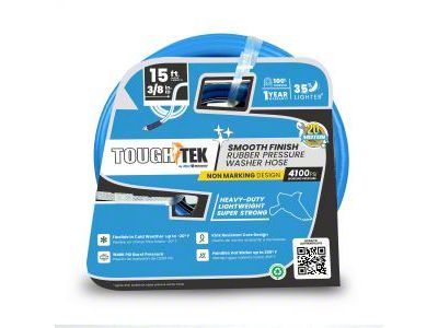 BluShield Tough-Tek Rubber Pressure Washing Hose; 3/8-Inch x 15-Foot