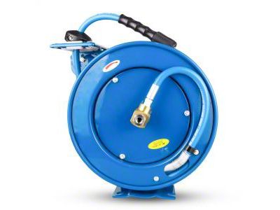 BluShield Tough-Tek Rubber Pressure Washing Hose Reel; 1/4-Inch x 50-Foot