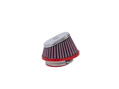 BMC Conical Carburetor Filter w/Chrome Top - 50mm Inlet / - FBPF50-70SS