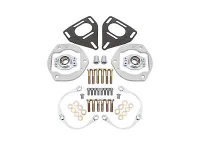 BMR 16-24 Chevy Camaro Caster Camber Plates - Black Hammertone - WAK360H
