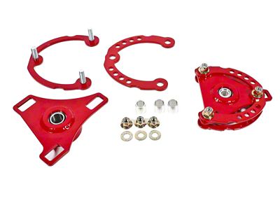 BMR 15-17 S550 Mustang Caster Camber Plates - Red - CP001R