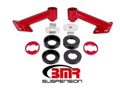 BMR 15-17 S550 Mustang Cradle Bushing Lockout Kit - Red - CB005R
