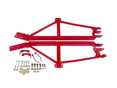 BMR 93-02 F-Body Non-Convertible Bolt-On 4-Point Subframe Connectors - Red - SFC019R