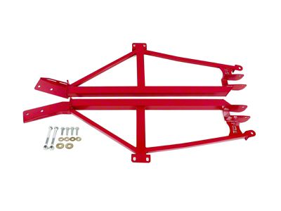 BMR 93-02 F-Body Non-Convertible Weld-On 4-Point Subframe Connectors - Red - SFC020R