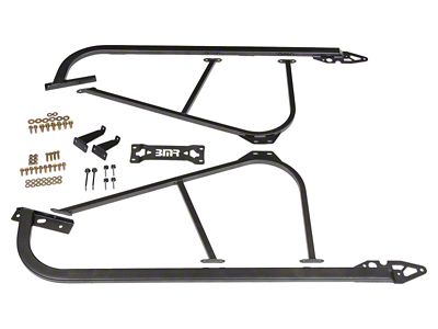BMR 08-17 Challenger Bolt-On Subframe Connectors - Black Hammertone - SFC110H