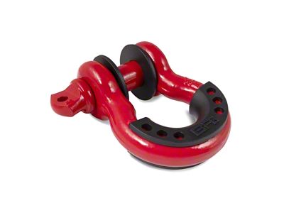 Body Armor 4x4 3/4in Red D-Ring with Black Isolators Single - 3204