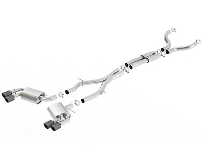 Borla 16-17 Chevy Camaro 6.2L 4in Dual CF Tips w/Black - 140688CFBA