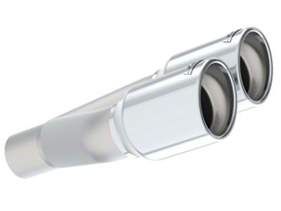 Borla Universal Polished Tip Dual Round Rolled Angle-Cut inlet 2in. - 20143