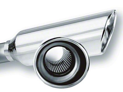 Borla 2.25in Inlet 4in Round Rolled Angle Cut Resonated x - 20248