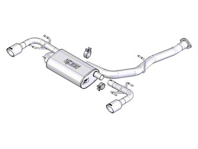 Borla 03-09 Mazda RX-8 1.3L Single Round Rolled Angle-Cut Cat-Back - 1014015